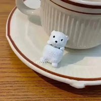 Charming White Bear Magnetic Ear Clip - Bear Hugs