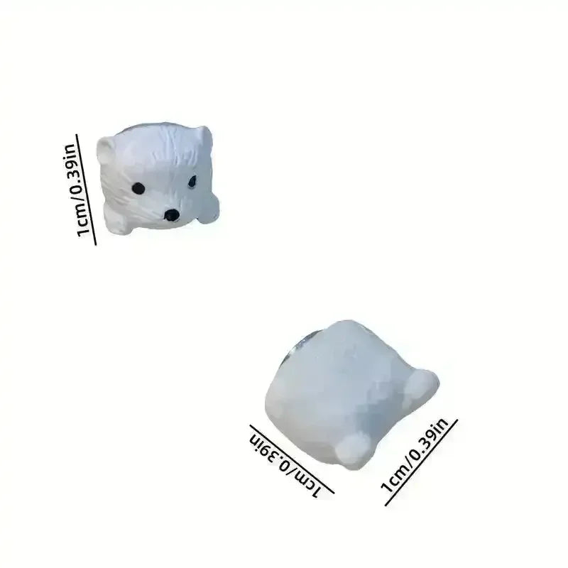 Charming White Bear Magnetic Ear Clip - Bear Hugs