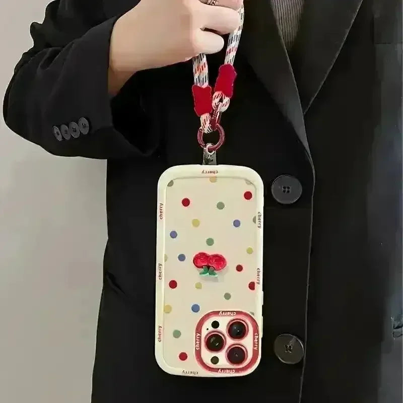 Cherry Dot Colorful Phone Case (For iPhones) - Bear Hugs