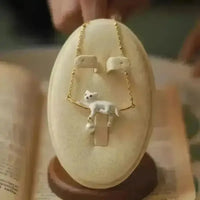 Chic Enamel Cat Pendant - Bear Hugs