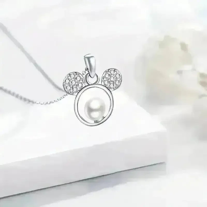 Chic Mickey Pearl Pendant - Bear Hugs