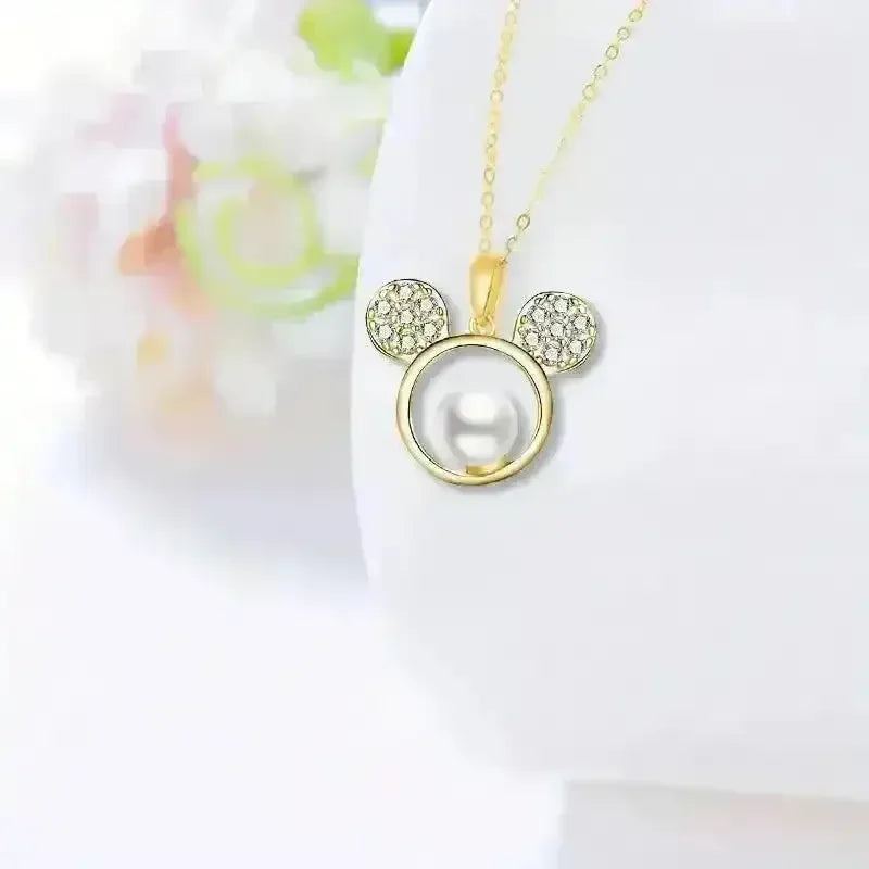 Chic Mickey Pearl Pendant - Bear Hugs