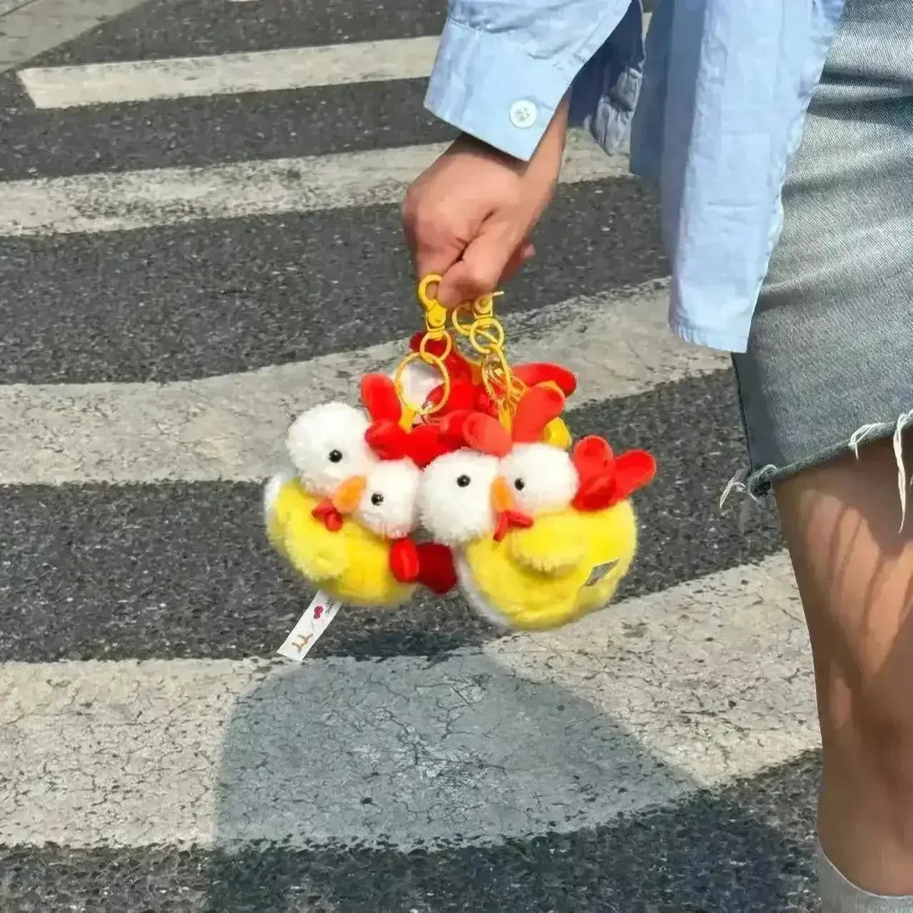 Chick Charm Plush Keychain - Bear Hugs