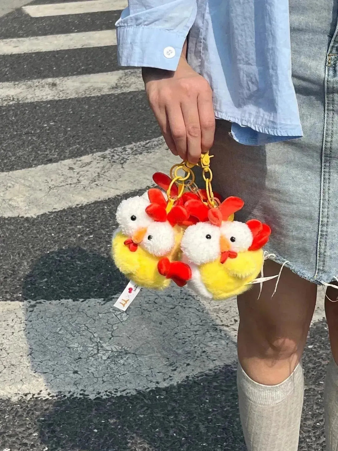 Chick Charm Plush Keychain - Bear Hugs