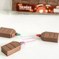 Choco-Mark Chocolate-Shaped Highlighter (Set Of 6) - Bear Hugs