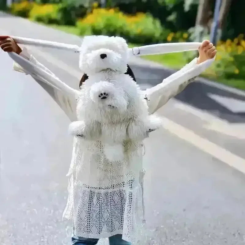 Chongker Westie White Dog Backpack - Bear Hugs