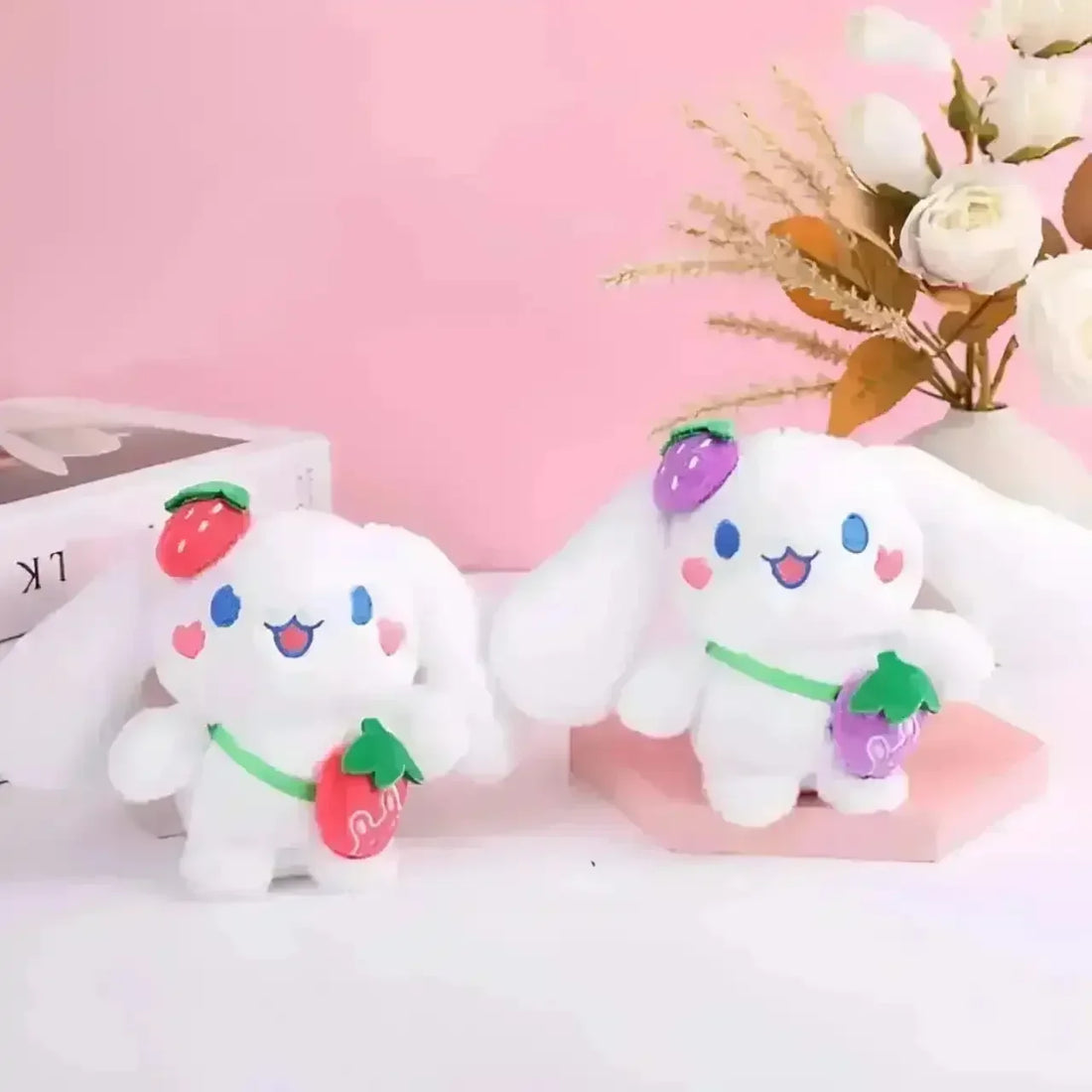 Cinnamoroll Strawberry Bag Plush Keychain - Bear Hugs
