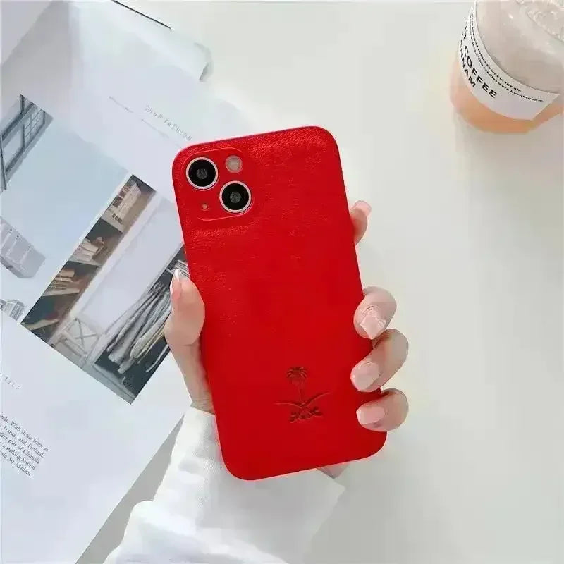 Coconut Tree Leather Case (For iPhones) - Bear Hugs