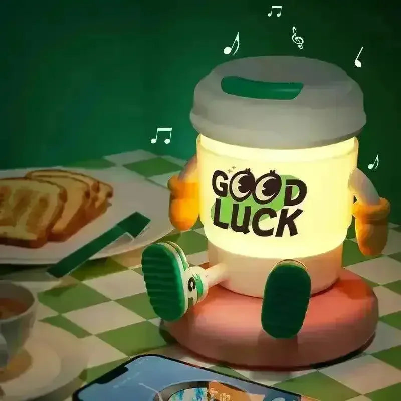 Coffee Cup Night Light Speaker - Bear Hugs