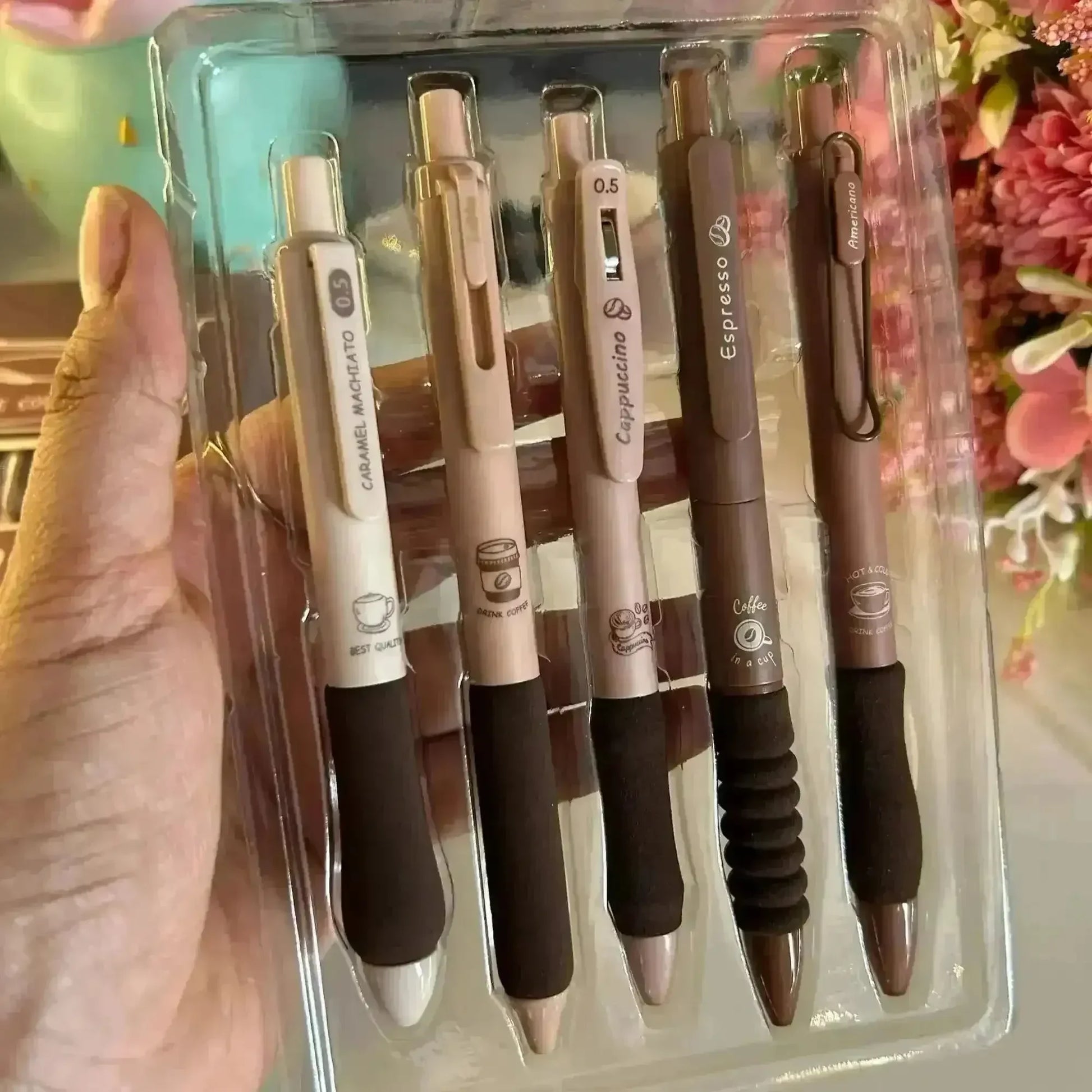 Coffee Love Gel Pens (5 Pcs) - Bear Hugs