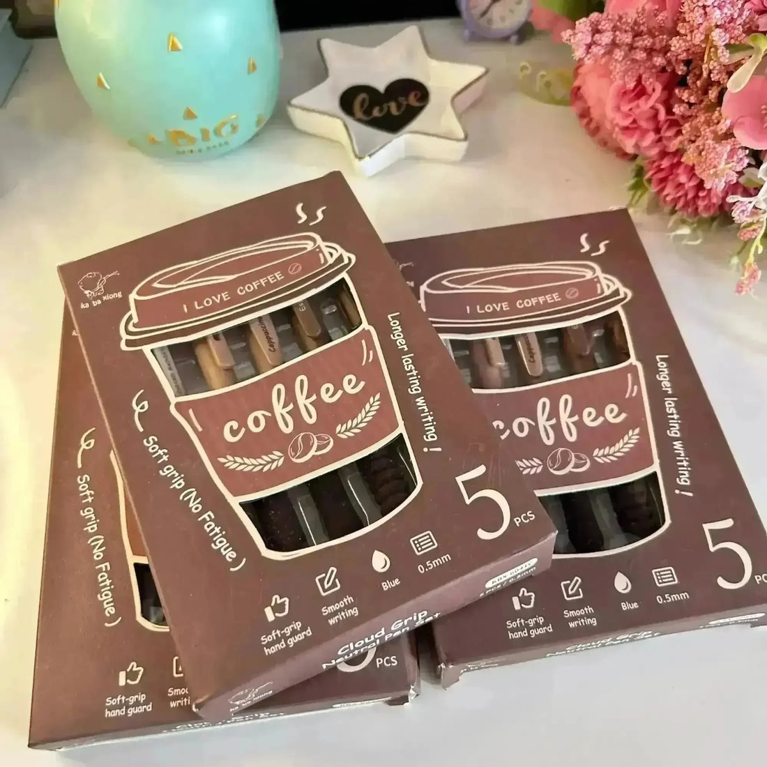Coffee Love Gel Pens (5 Pcs) - Bear Hugs