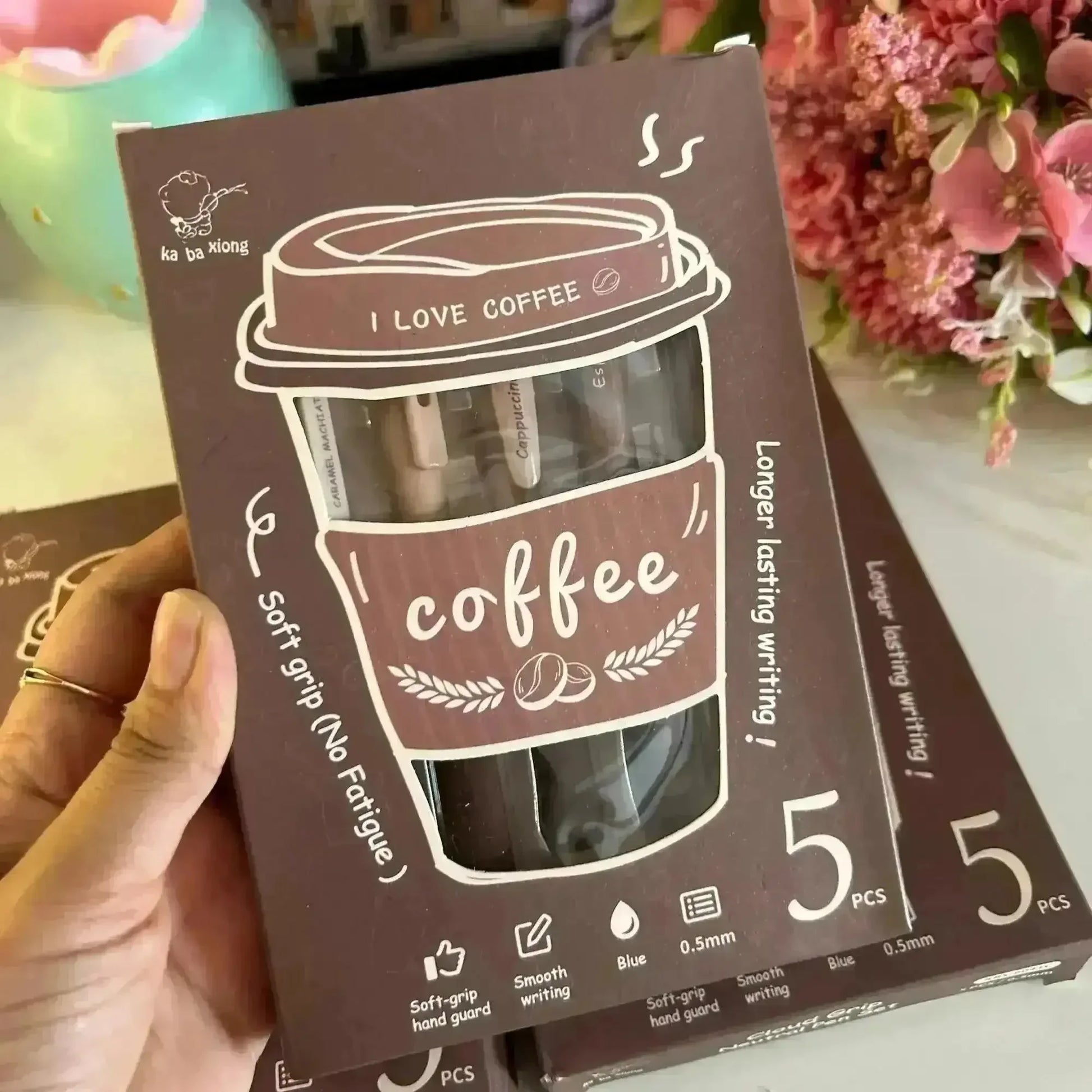 Coffee Love Gel Pens (5 Pcs) - Bear Hugs