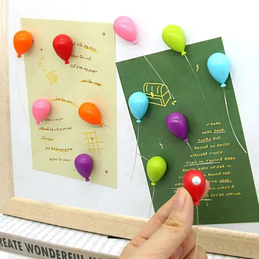 Colorful Balloon Fridge Magnet Set (Set of 6) - Bear Hugs