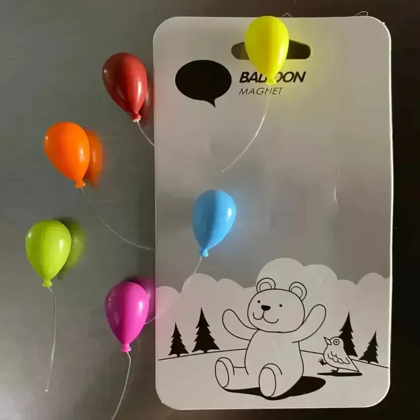 Colorful Balloon Fridge Magnet Set (Set of 6) - Bear Hugs