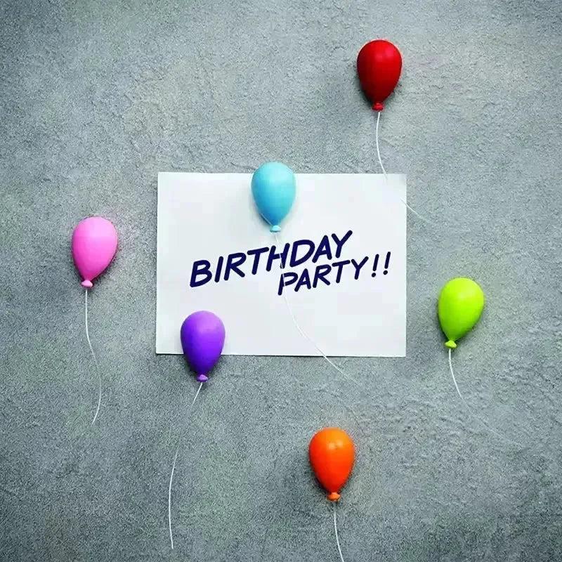 Colorful Balloon Fridge Magnet Set (Set of 6) - Bear Hugs