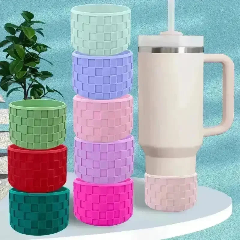 Colourful Grid Bottom Sleeve For Stanley Cup - Bear Hugs