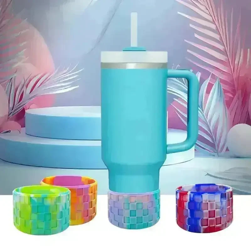 Colourful Grid Bottom Sleeve For Stanley Cup - Bear Hugs