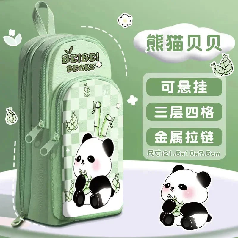 Cosmic Capy 3 Section Pencil Pouch - Bear Hugs