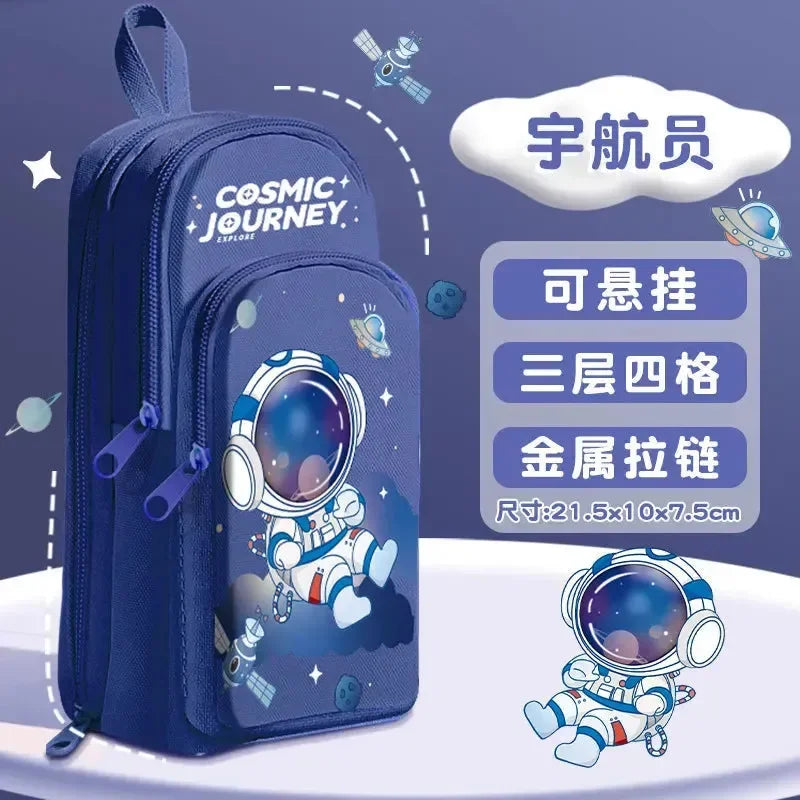 Cosmic Capy 3 Section Pencil Pouch - Bear Hugs