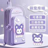 Cosmic Capy 3 Section Pencil Pouch - Bear Hugs