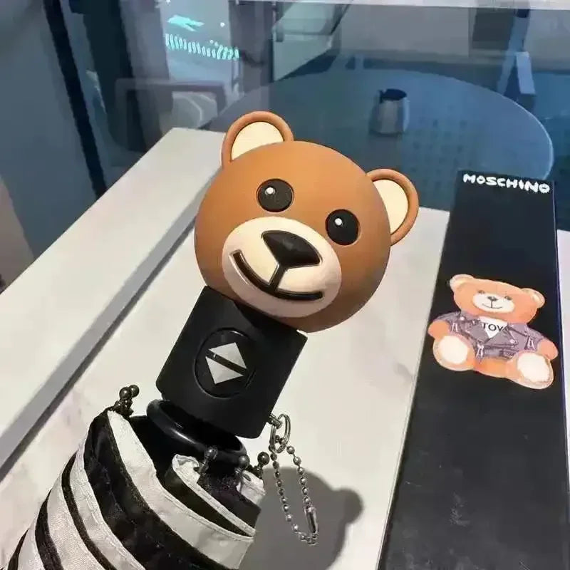 Creative Bear Handle Tri-Fold Umbrella - Bear Hugs