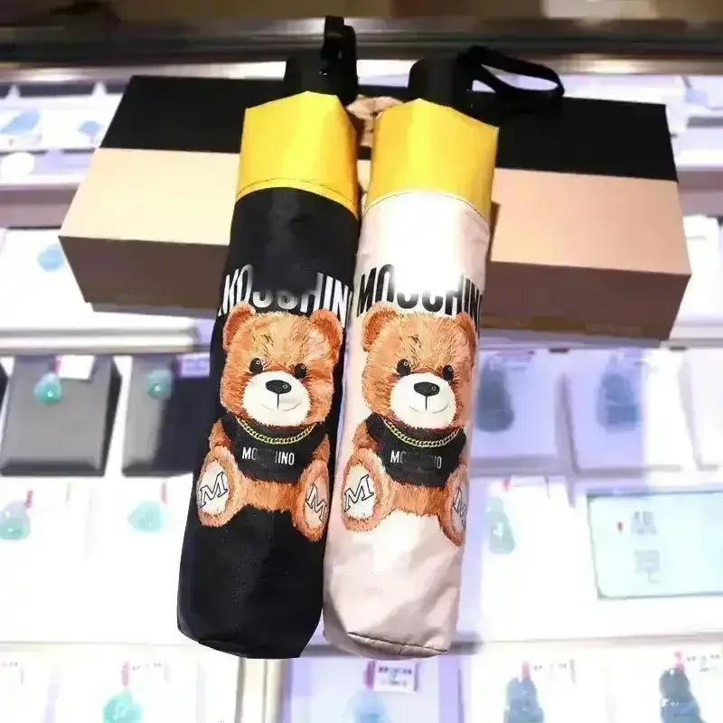 Creative Bear Handle Tri-Fold Umbrella - Bear Hugs