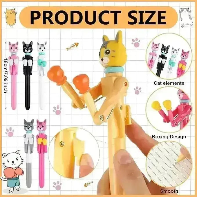 Creative Boxing Cat Ball Pen - Bear Hugs