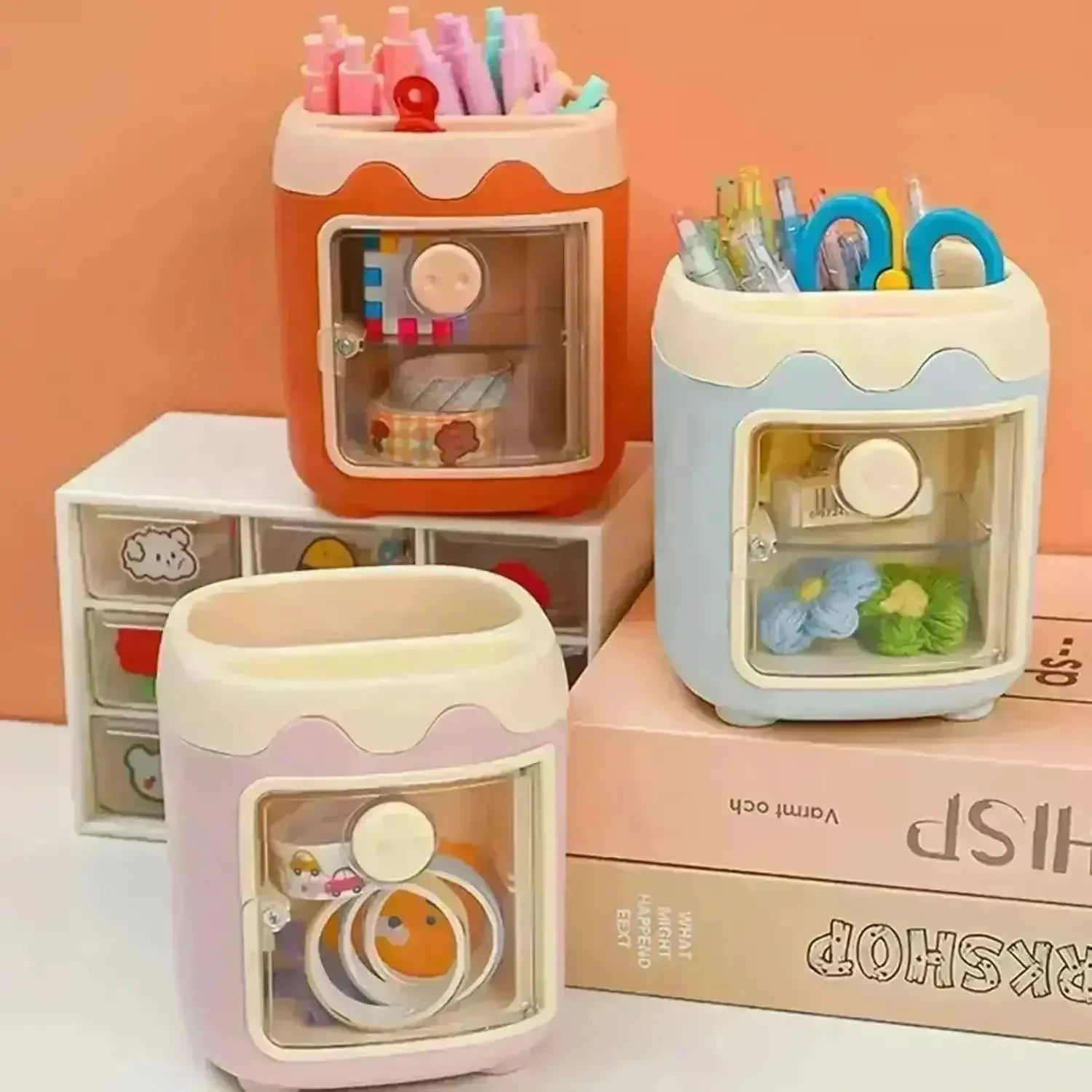 Creative Multi-Grid Pen Holder - Bear Hugs