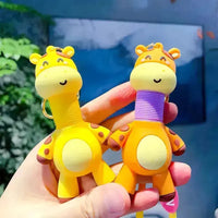 Creative Retractable Giraffe 3D Keychain - Bear Hugs