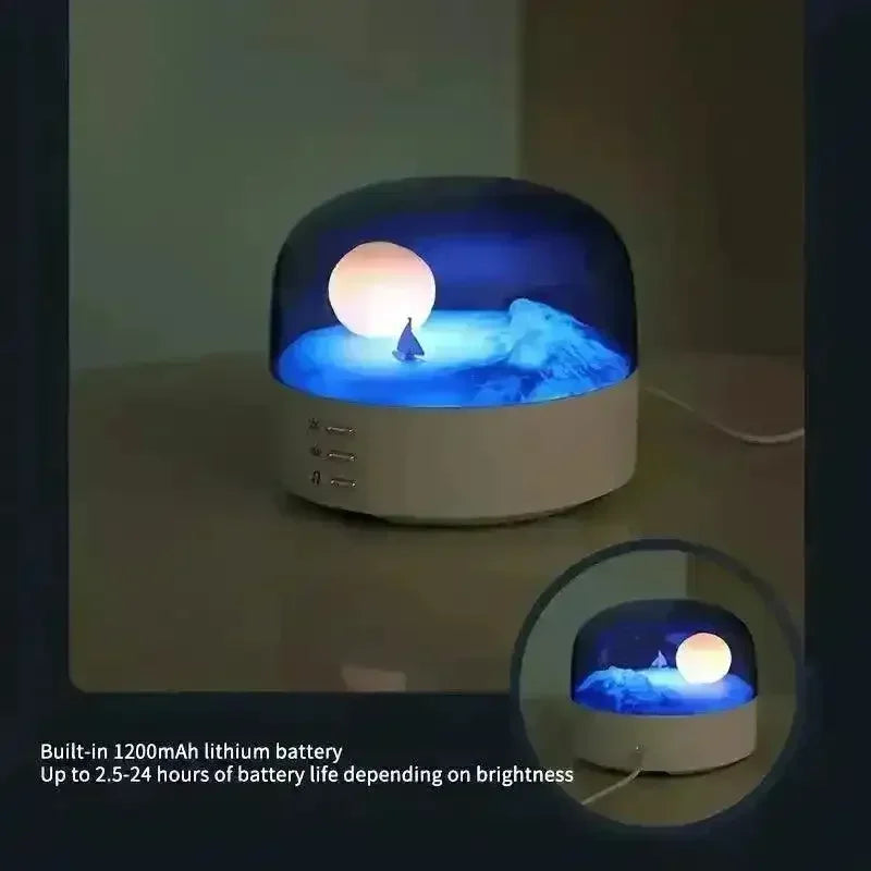 Crescent Night Light With Soothing Music - Bear Hugs