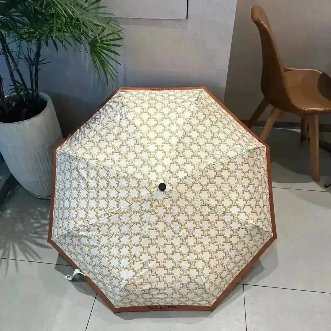 Criss Cross Pattern Luxury Designer Umbrella - Bear Hugs