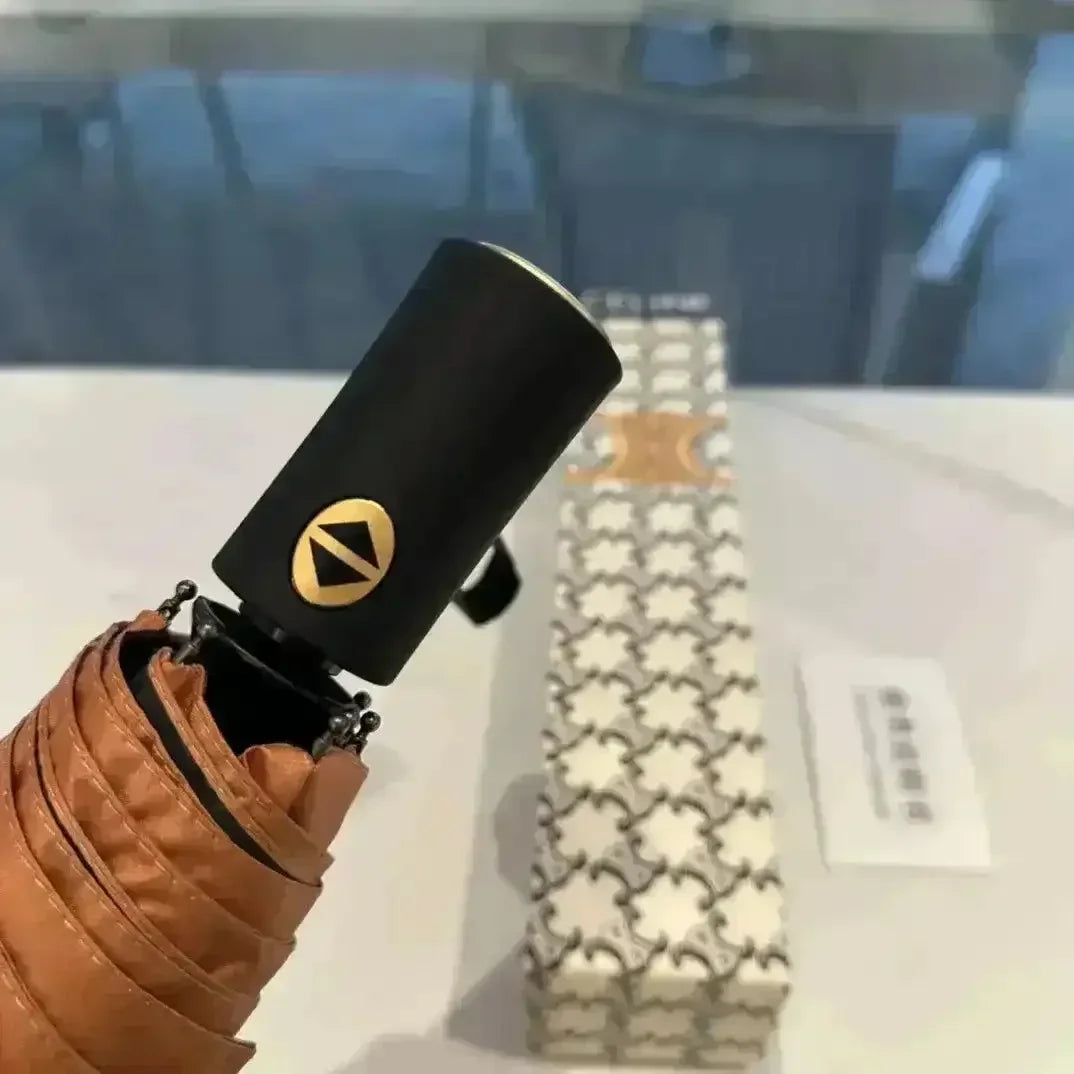 Criss Cross Pattern Luxury Designer Umbrella - Bear Hugs