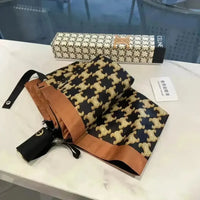 Criss Cross Pattern Luxury Designer Umbrella - Bear Hugs