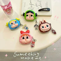Crybaby Powerpuff Girls & Labubu AirPods Case - Bear Hugs