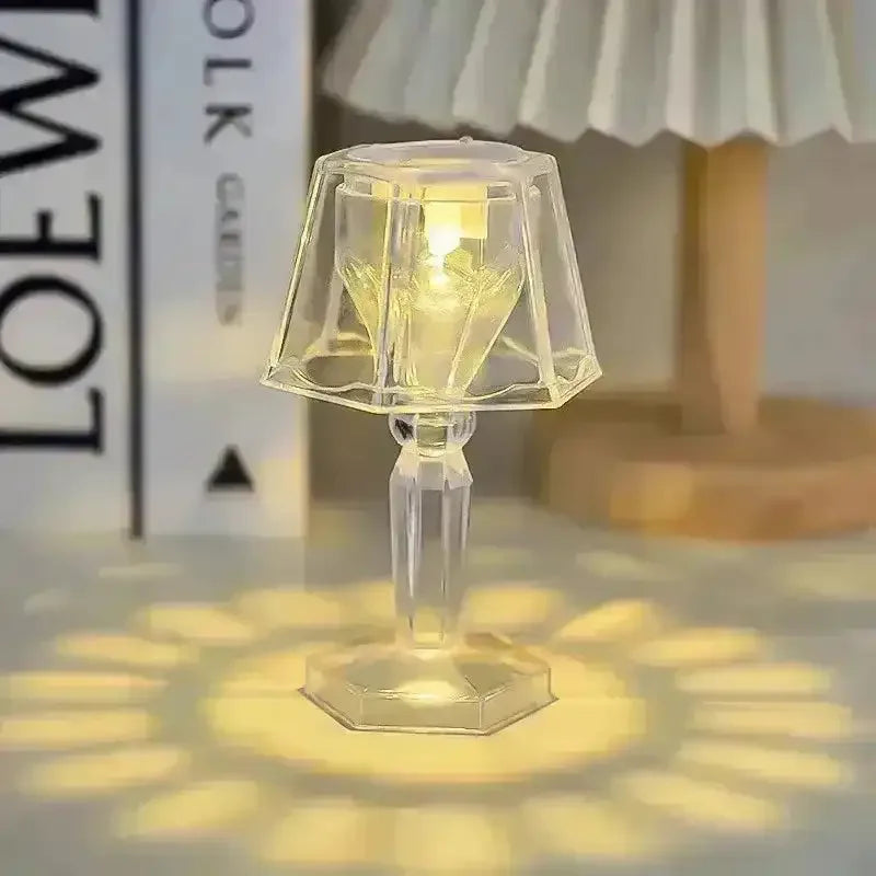 Crystal Mini Projection Table Lamp - Bear Hugs