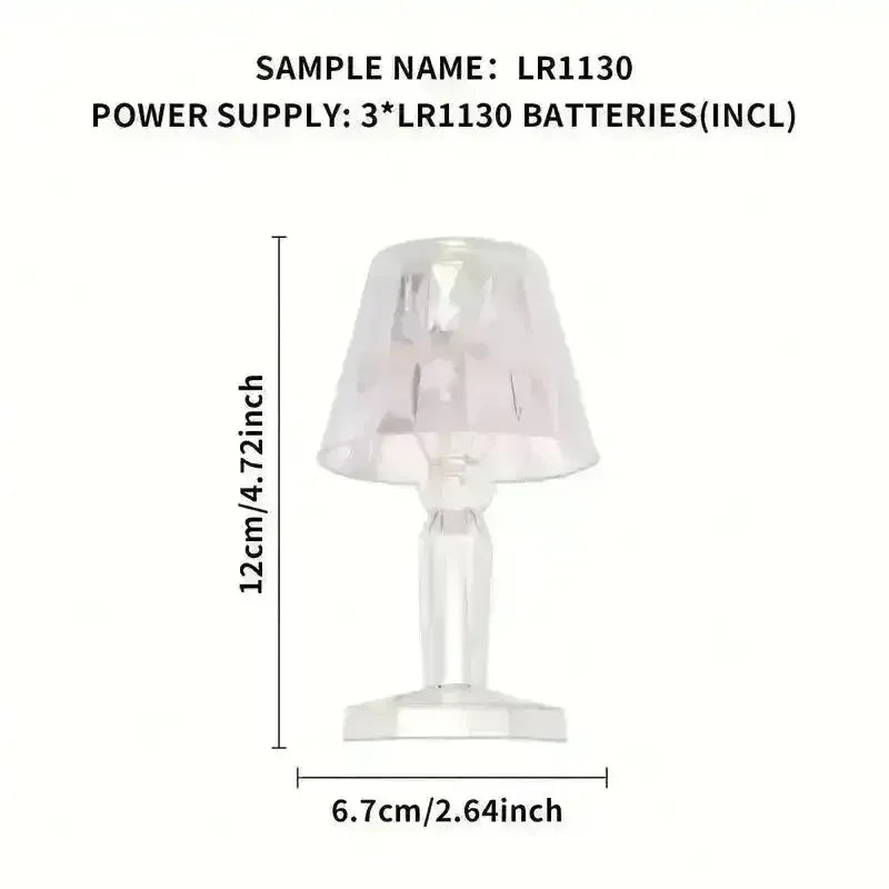 Crystal Mini Projection Table Lamp - Bear Hugs