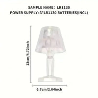 Crystal Mini Projection Table Lamp - Bear Hugs