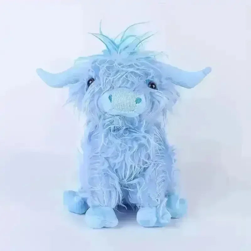 Blue Cuddly Highland Yak Plushie (27 cm)