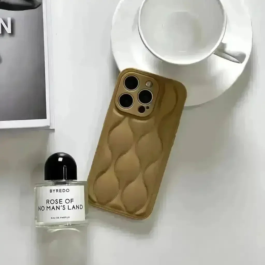 Curly Wave Leather Phone Case (For iPhones) - Bear Hugs