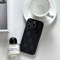 Curly Wave Leather Phone Case (For iPhones) - Bear Hugs