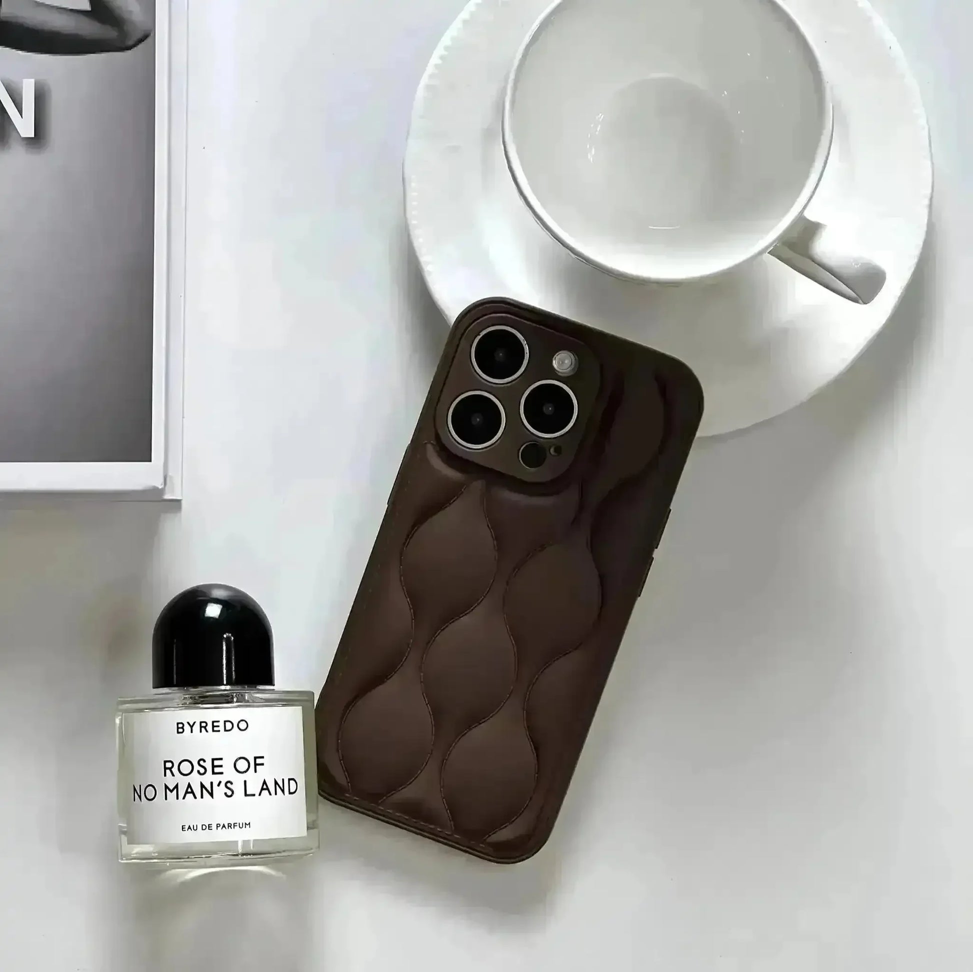 Curly Wave Leather Phone Case (For iPhones) - Bear Hugs