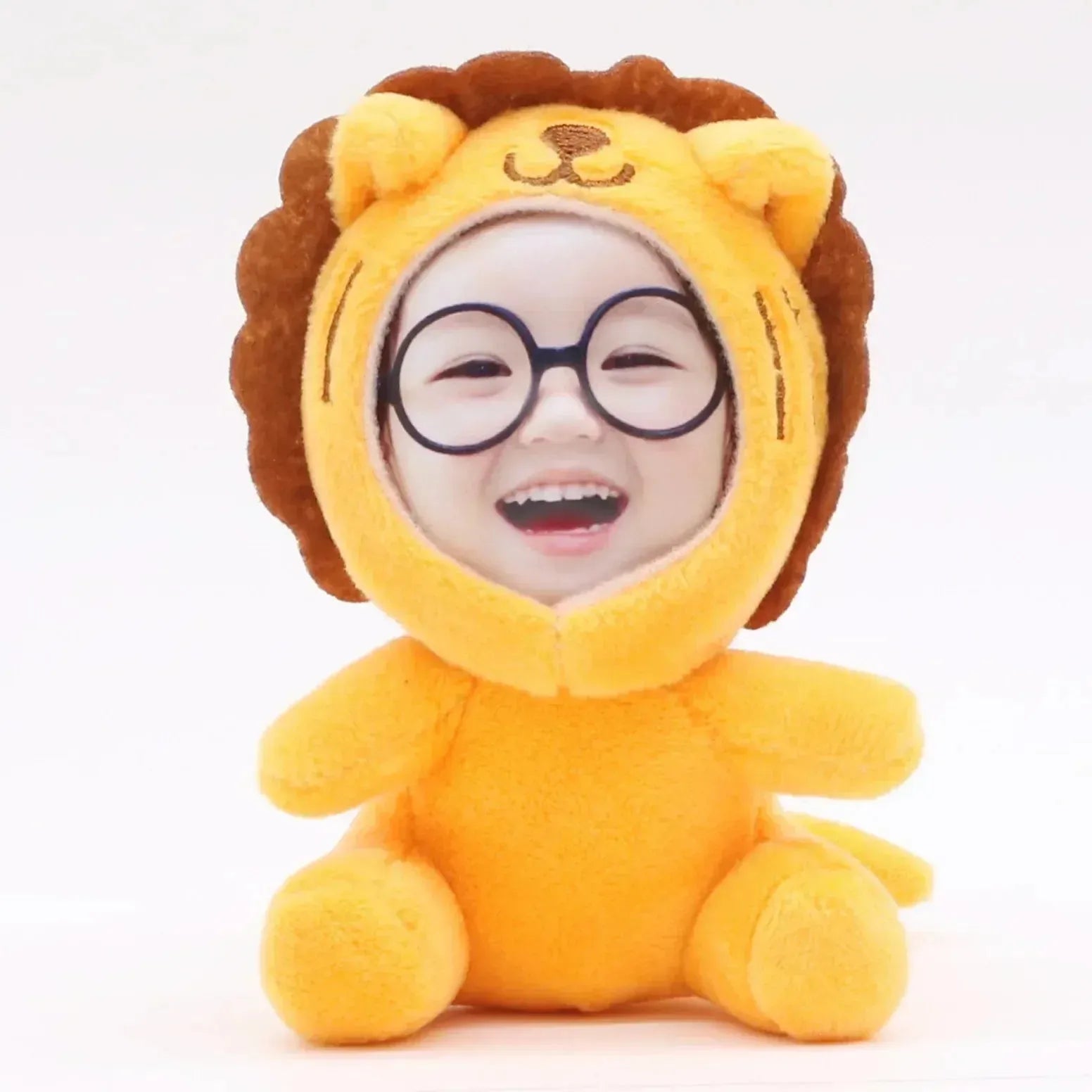 Custom 3D Plush Face Doll Keychain with Voice Recording - Bear Hugs