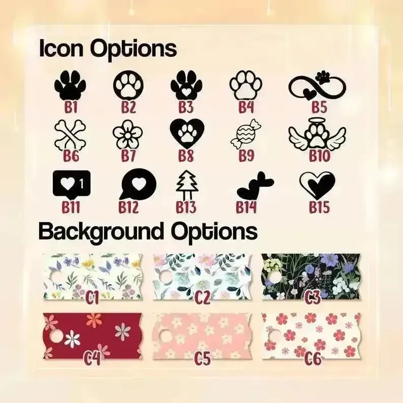 Customised Tumbler Name Plate for Stanley Cup (Set of 3 Pcs) - Bear Hugs