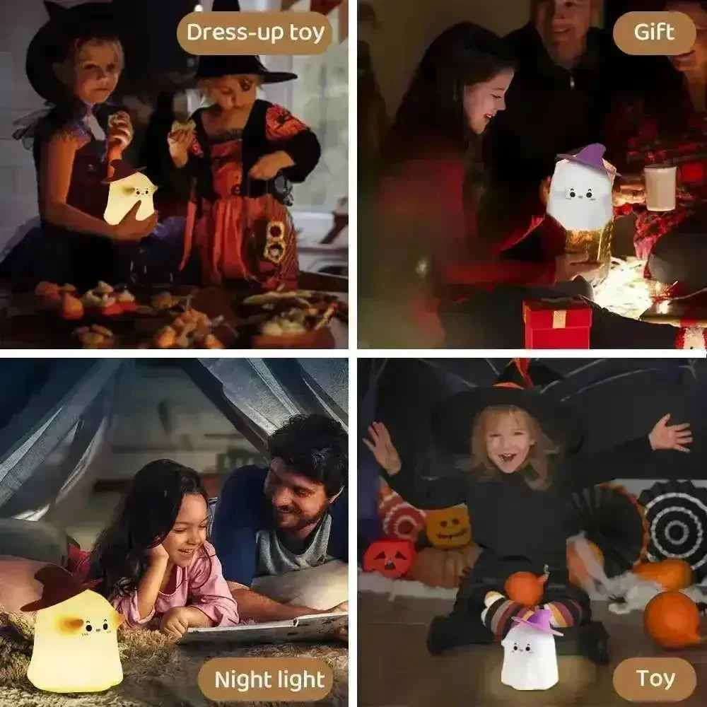 Cute 3D Ghost Silicone Night Lamp - Bear Hugs