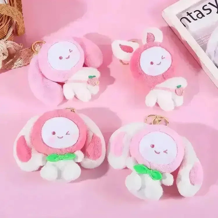 Cute Bag Bunny Plush Keychain - Bear Hugs