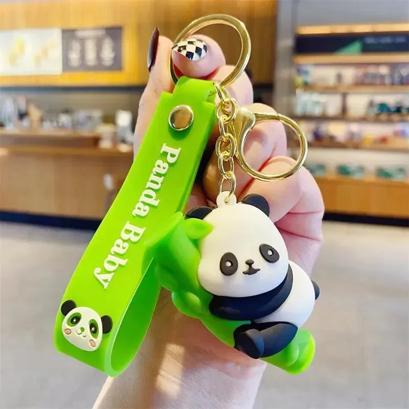 Cute Bamboo Panda 3D Keychain - Bear Hugs