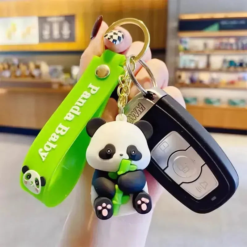 Cute Bamboo Panda 3D Keychain - Bear Hugs