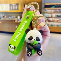 Cute Bamboo Panda 3D Keychain - Bear Hugs