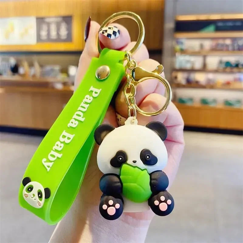 Cute Bamboo Panda 3D Keychain - Bear Hugs