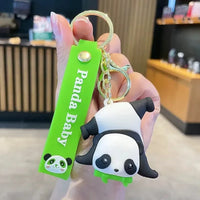 Cute Bamboo Panda 3D Keychain - Bear Hugs